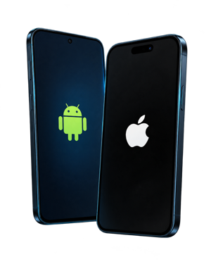 Android and iPhone device illustration